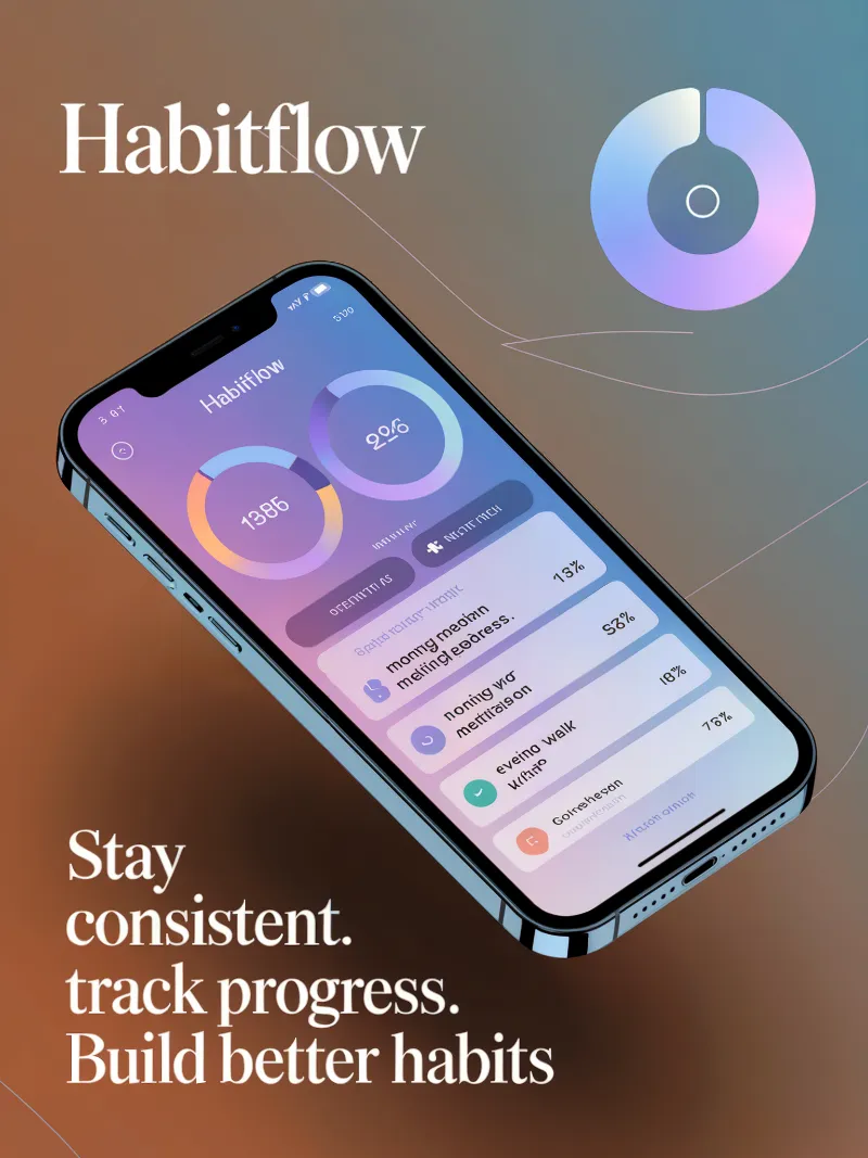 Habitflow app promotional poster