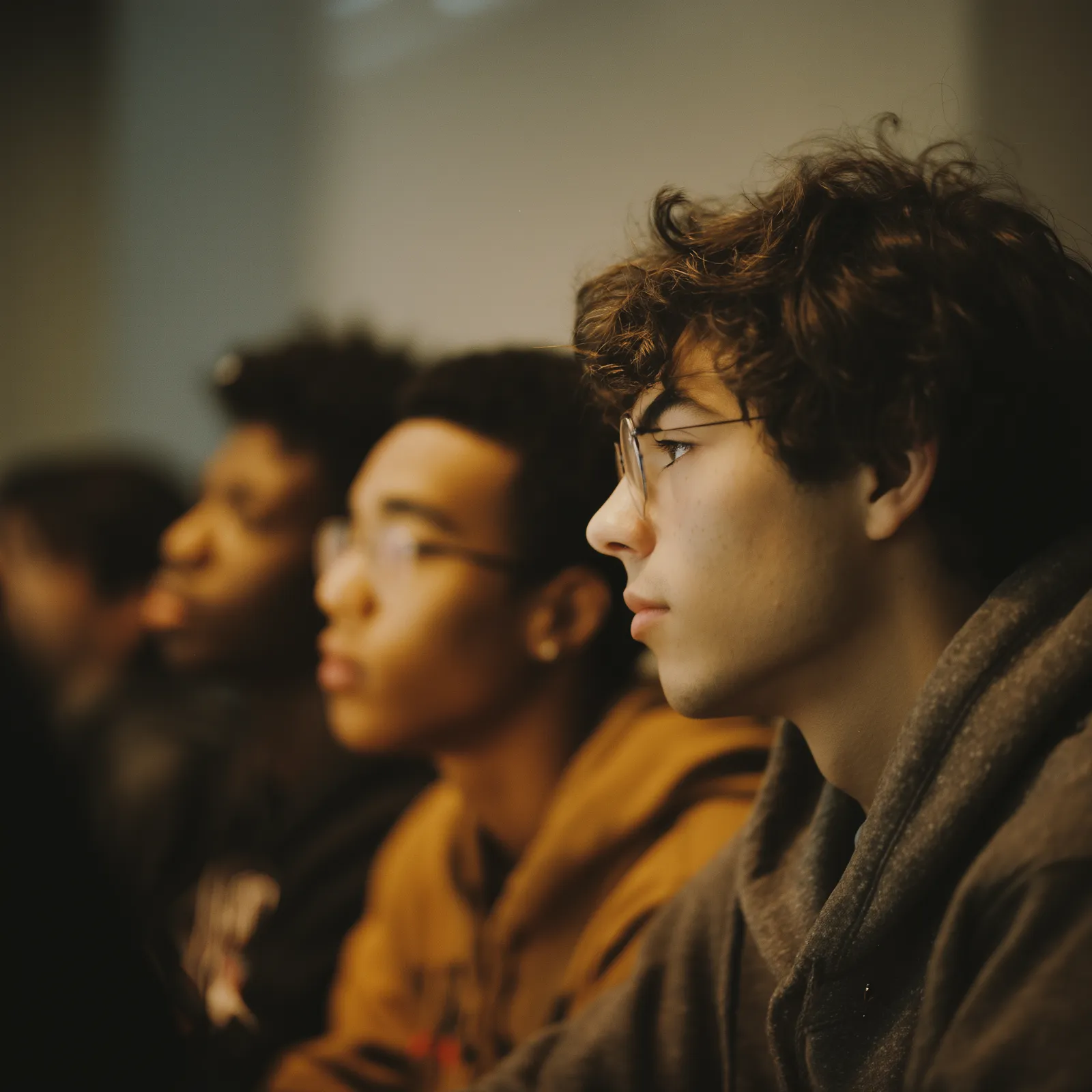 Students Focused During Classroom Lecture