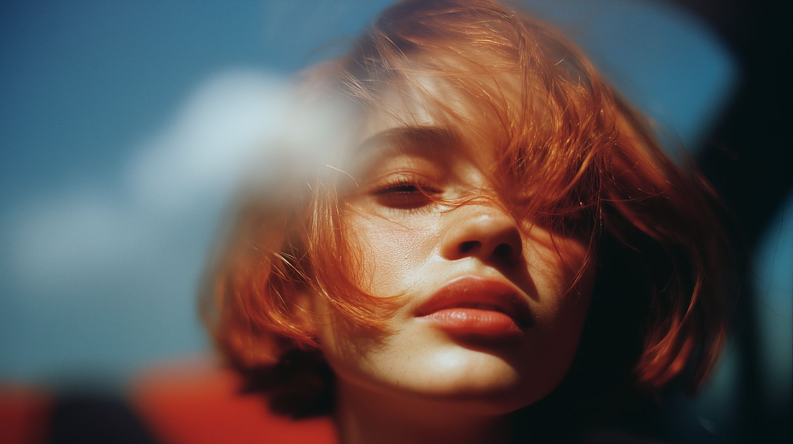 Close-up portrait showing natural texture and light