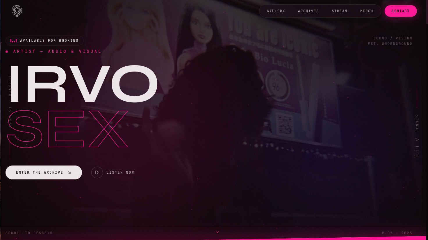 IRVO artist website