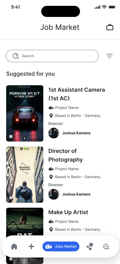 Crew Network App Screen