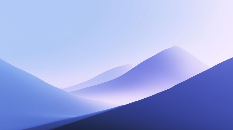Minimalist Gradient Mountain Landscape