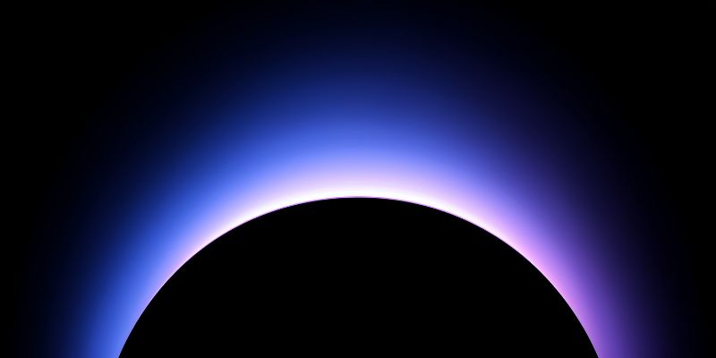Blue-Violet Eclipse Horizon Glow