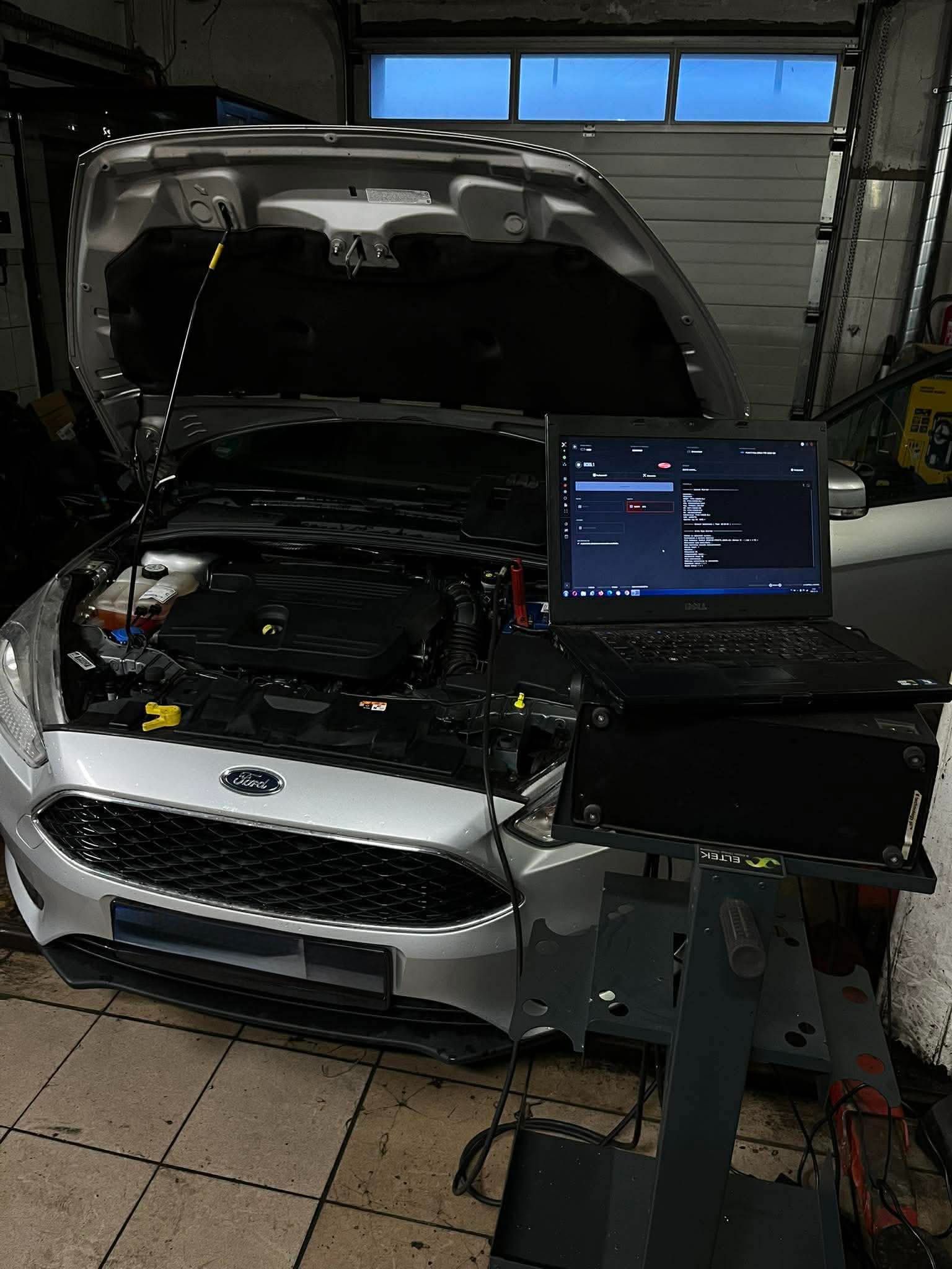 Mechanic working on an engine