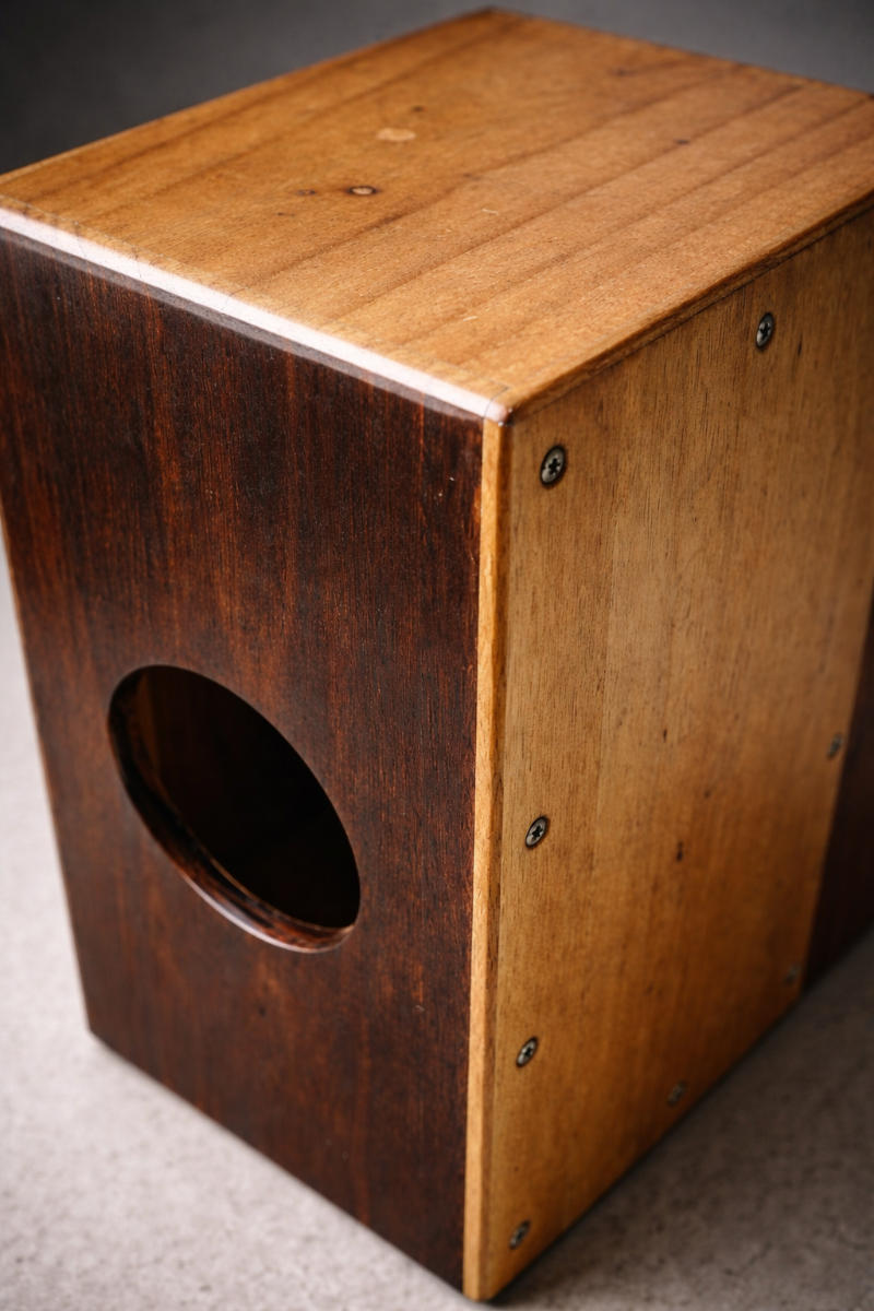 Handmade wooden cajon drum