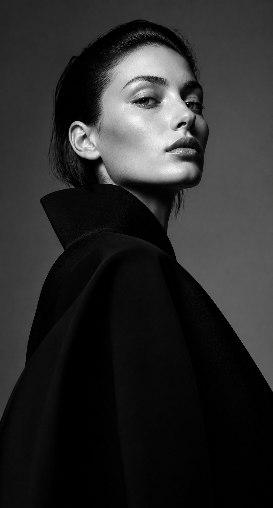 Monochrome portrait from the Nova Couture campaign