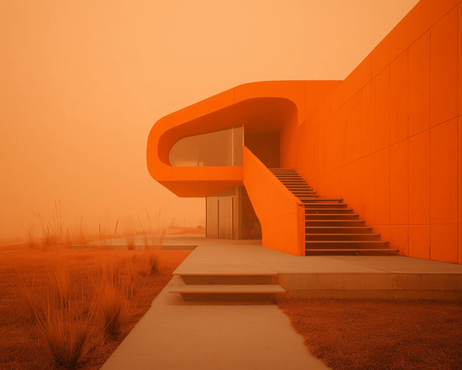 Eden Lounge aerial view at golden hour