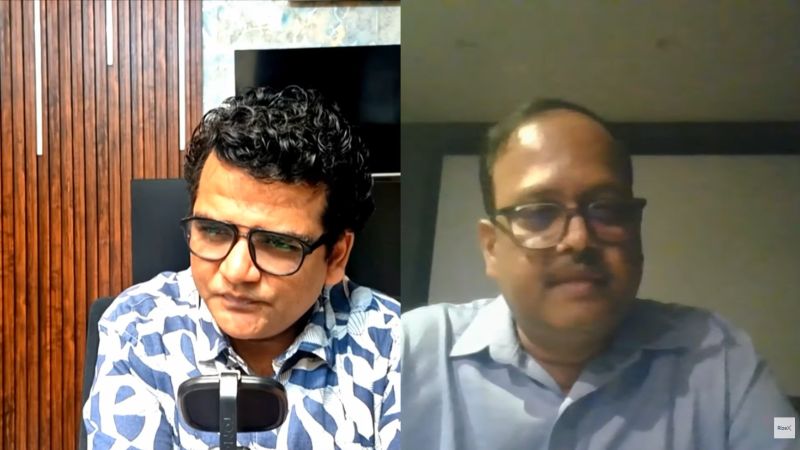 Two Men in a Split-Screen Video Conference