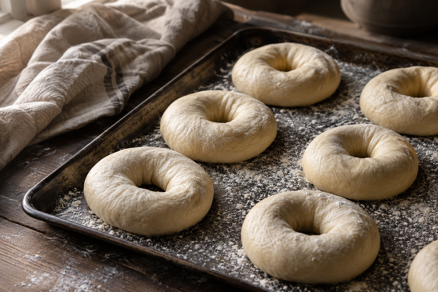 Préparation des bagels