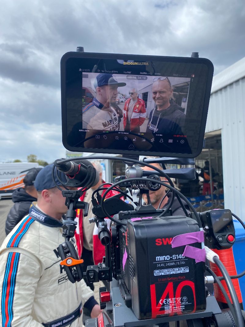 Behind the Scenes Video Production at Race Track