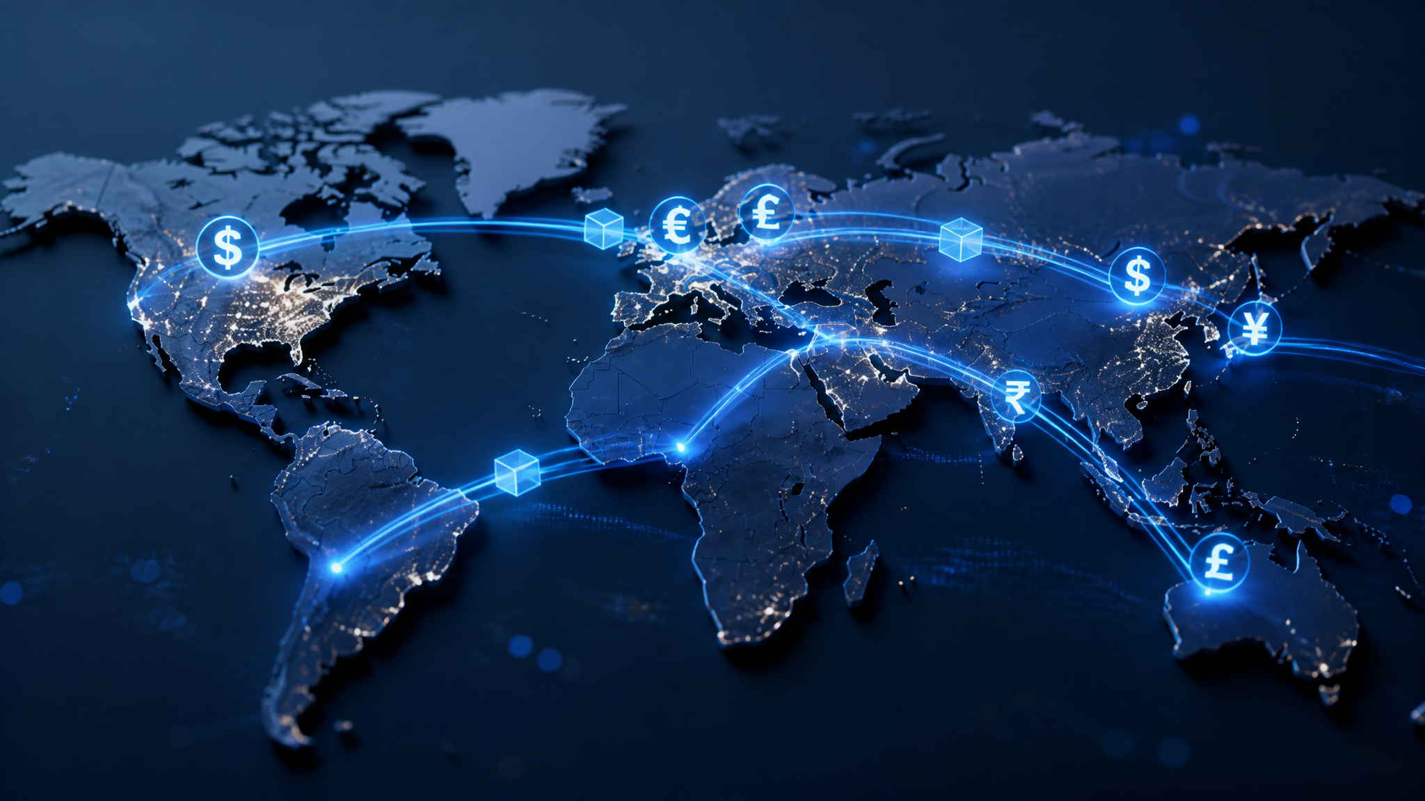 Global Financial Network Illustration