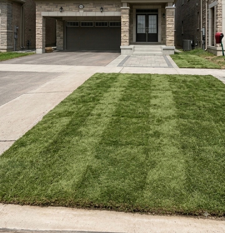 Front yard after service
