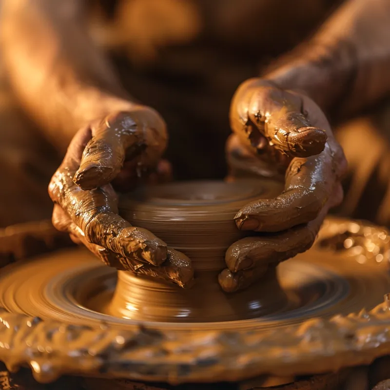Pottery hands