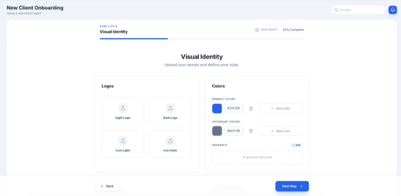 Step 1 - Upload your brand