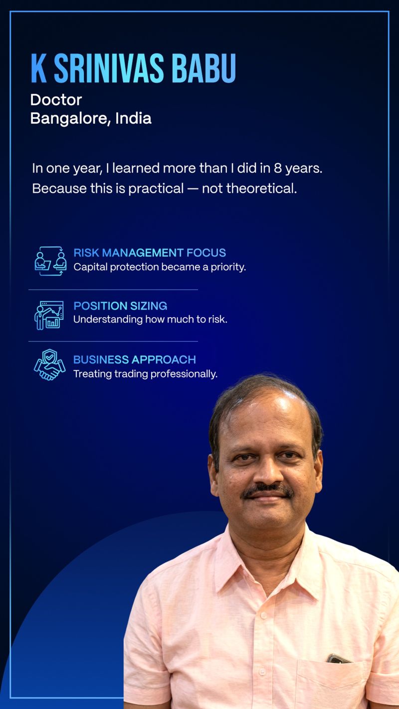 Professional Testimonial Graphic for K Srinivas Babu