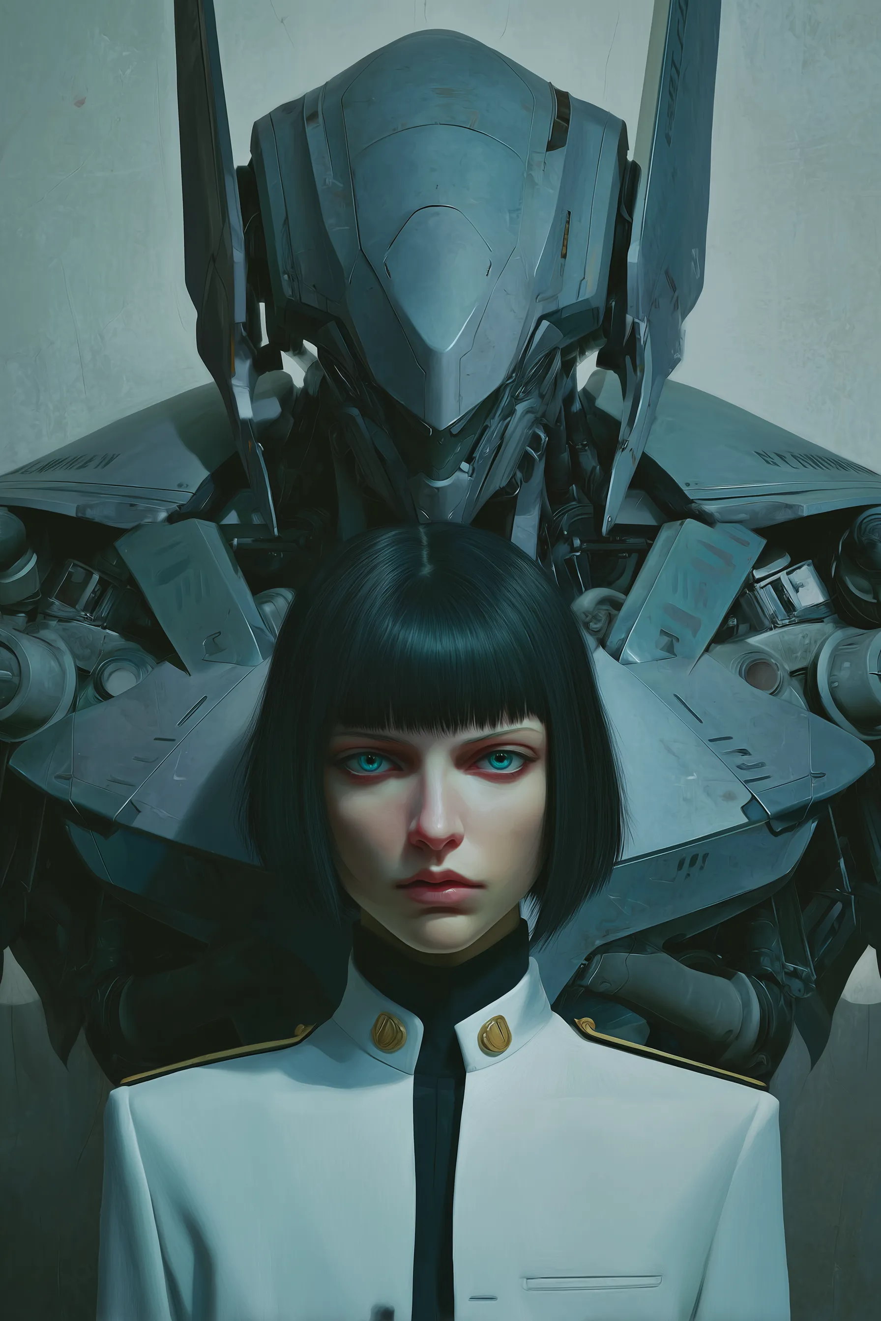 Cyborg Guardian and Officer Portrait