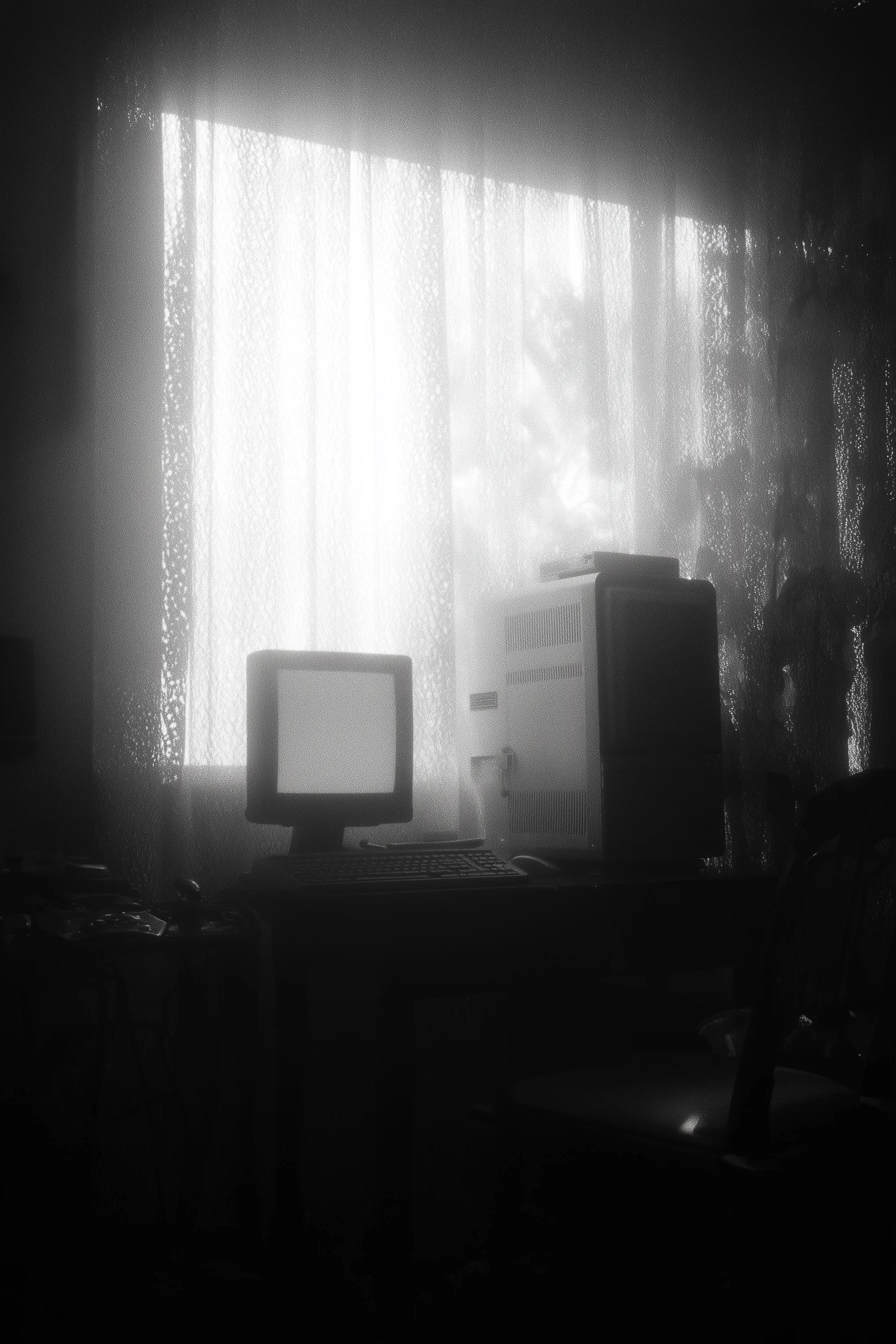Moody Retro Computer by Bright Window