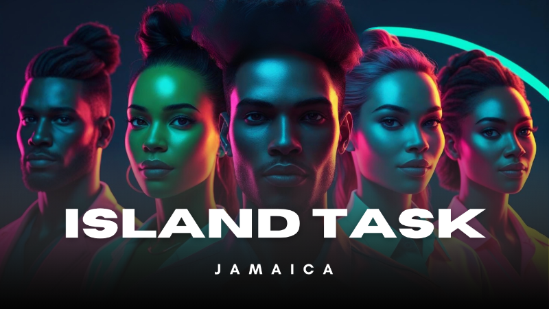 Island Task Jamaica Cyberpunk Group Portrait