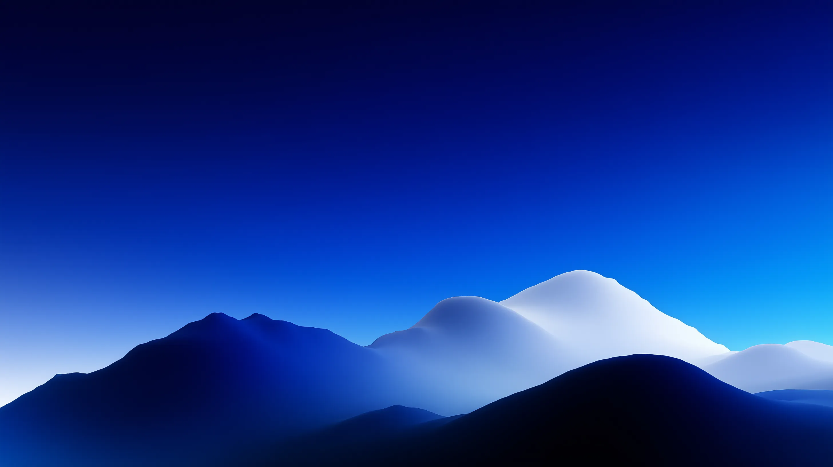 Abstract Blue Mountain Landscape