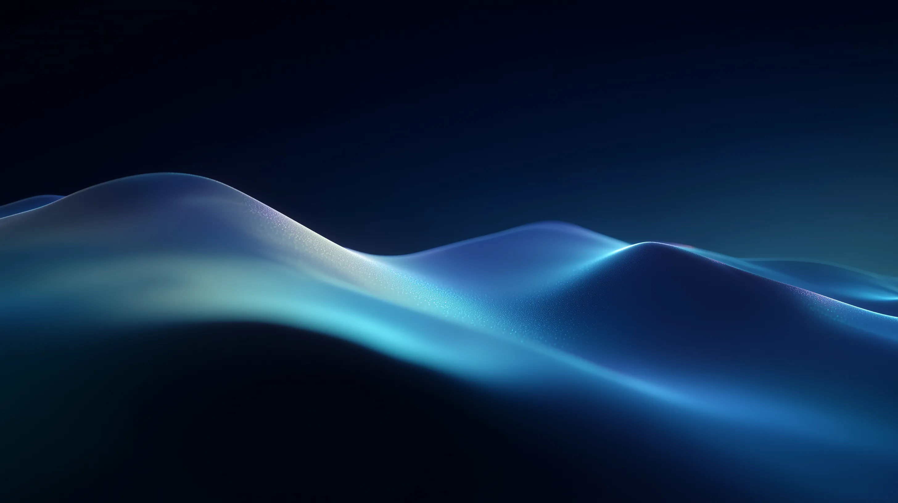 Abstract Blue Light Wave Landscape