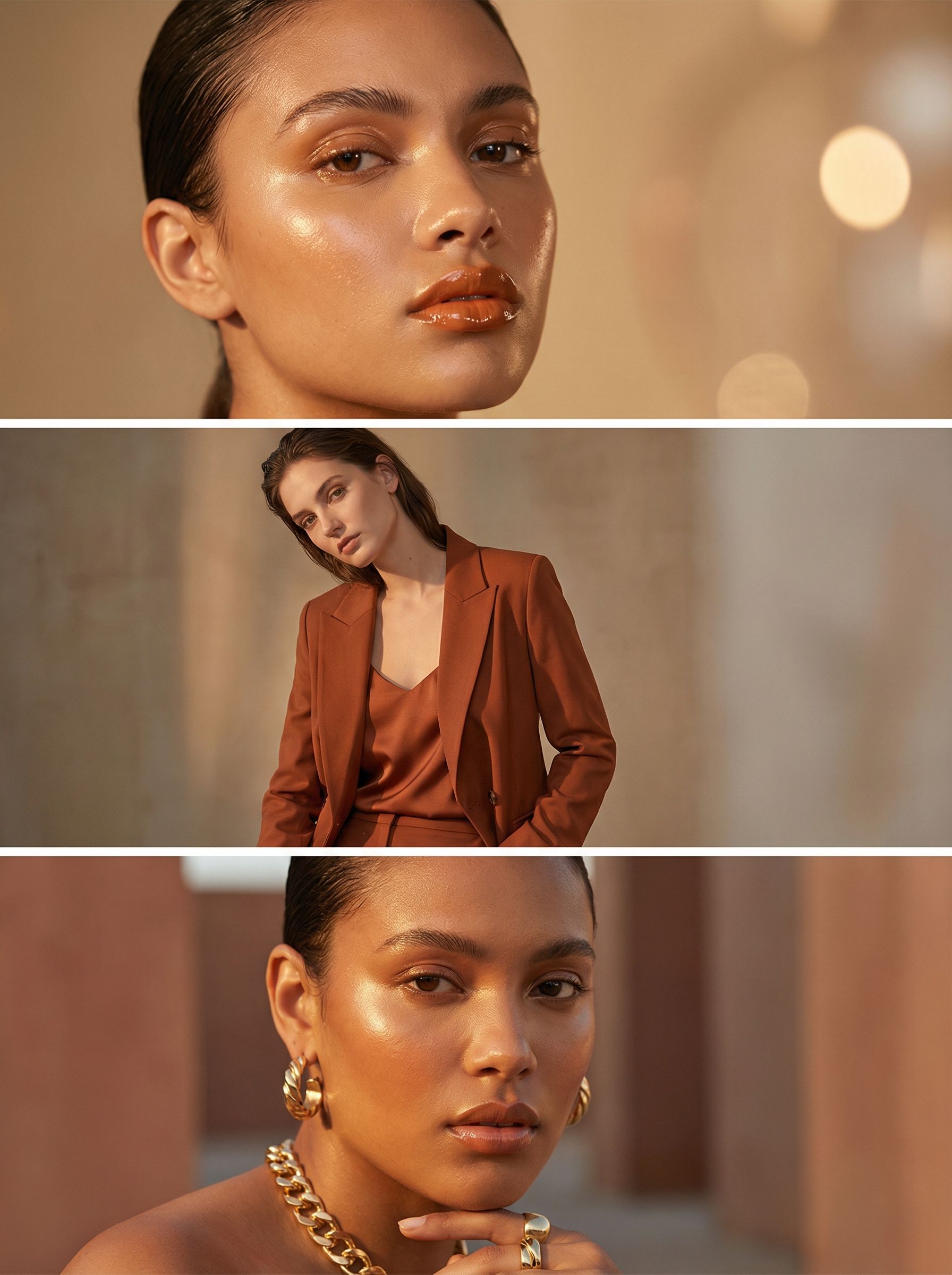 Golden hour beauty and fashion portraits