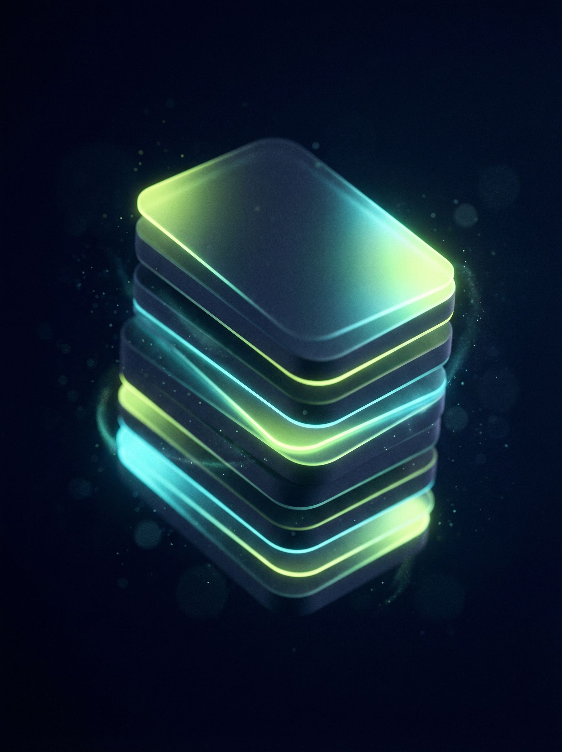 Futuristic Neon Stacked Layers