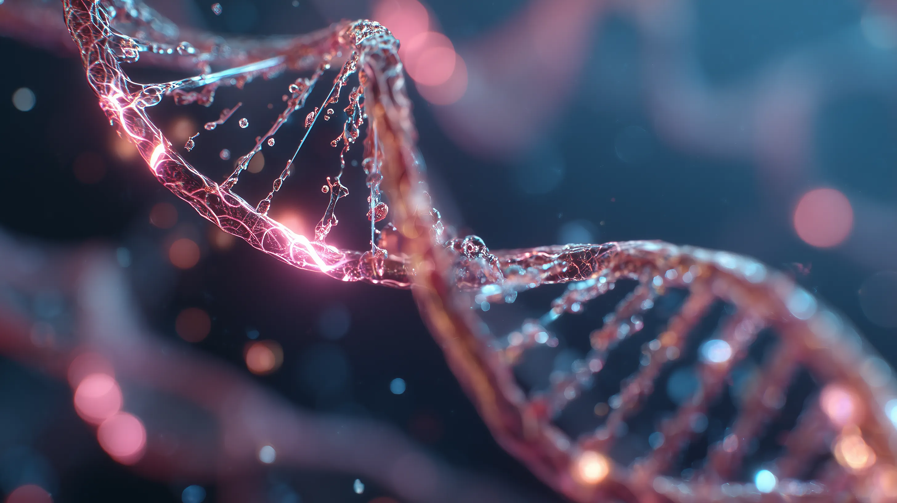 Microscopic DNA Helix Visualization
