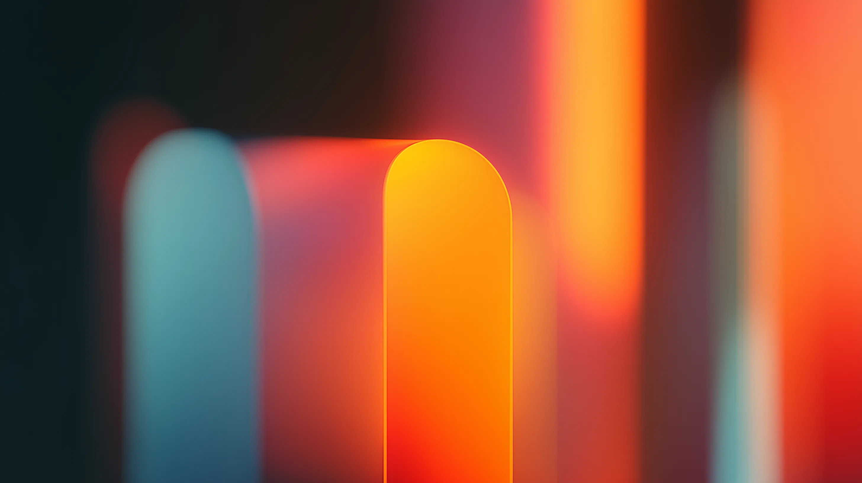 Abstract Neon Gradient Light Forms