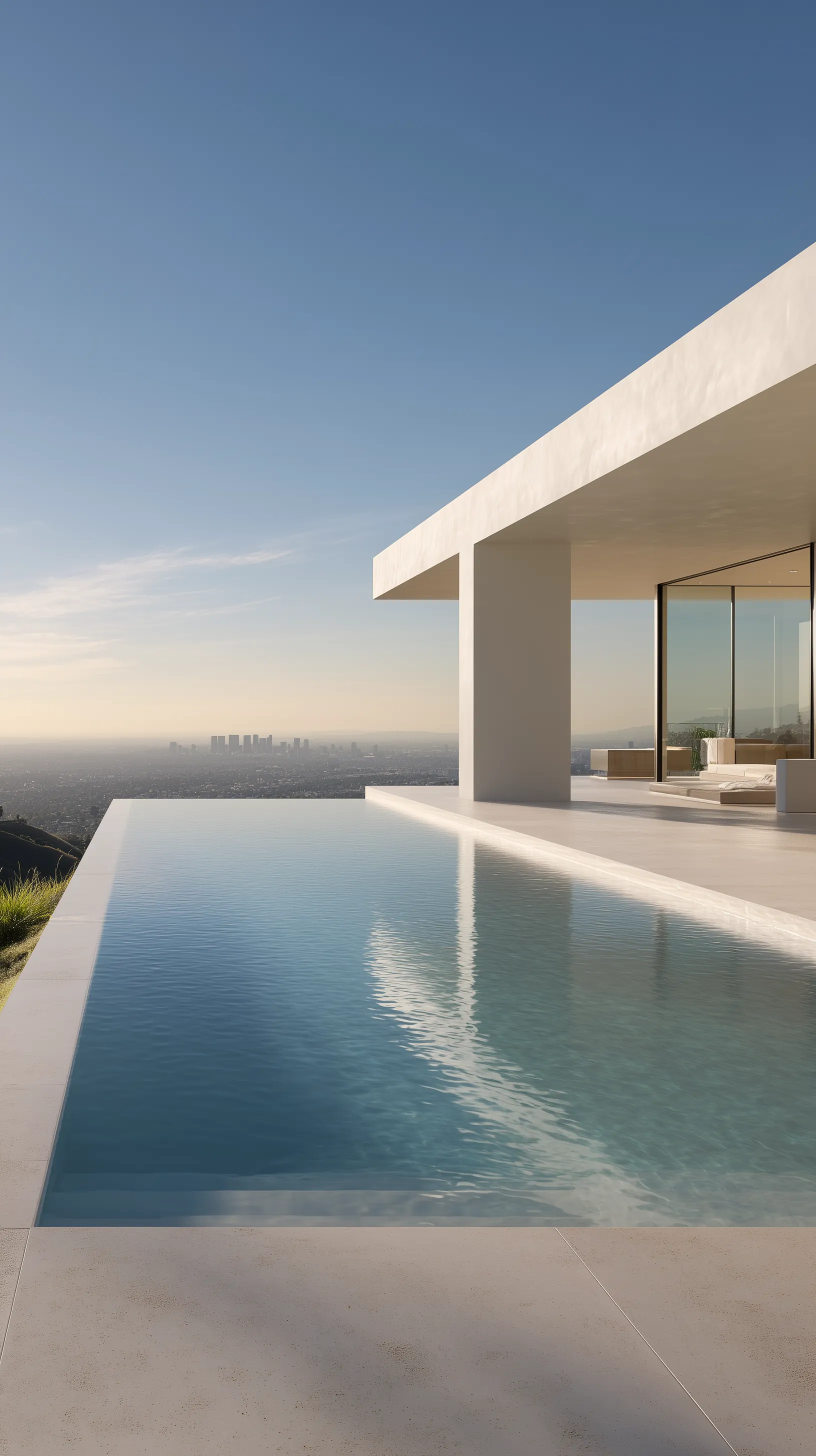 Modern hilltop villa with infinity pool
