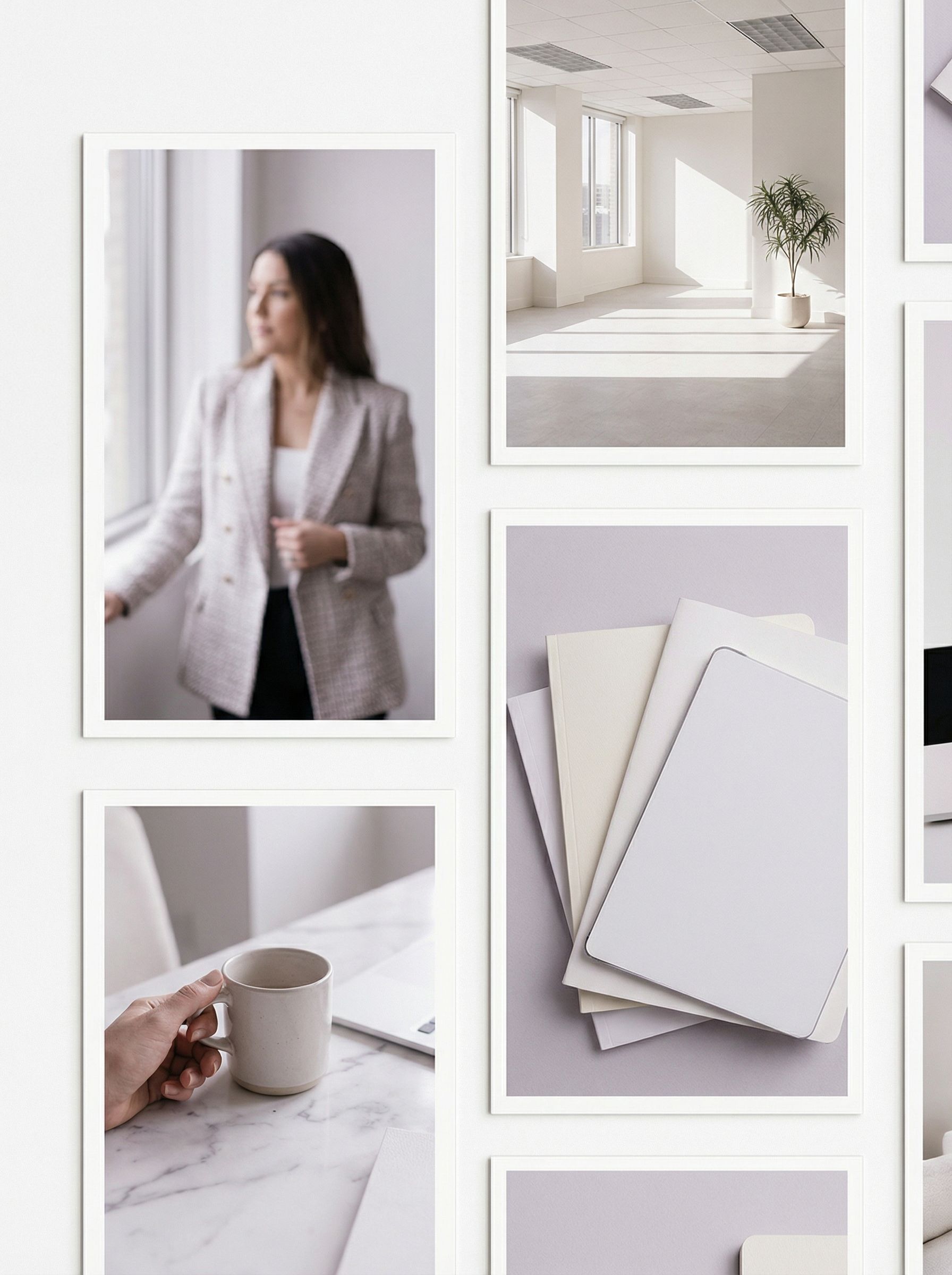 Minimal neutral business collage mockup