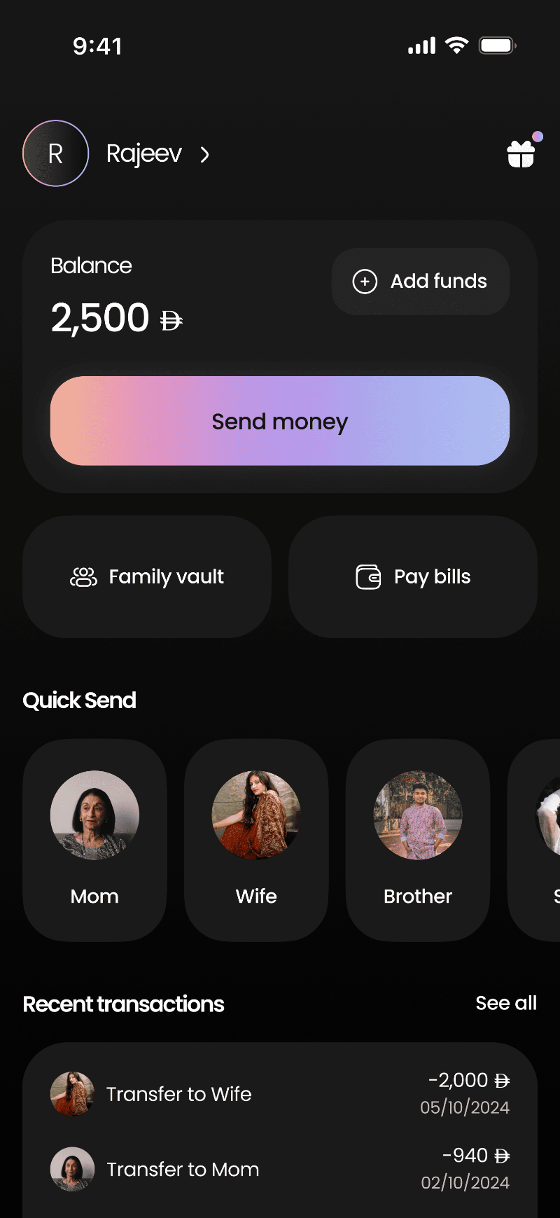 Mobile dashboard preview