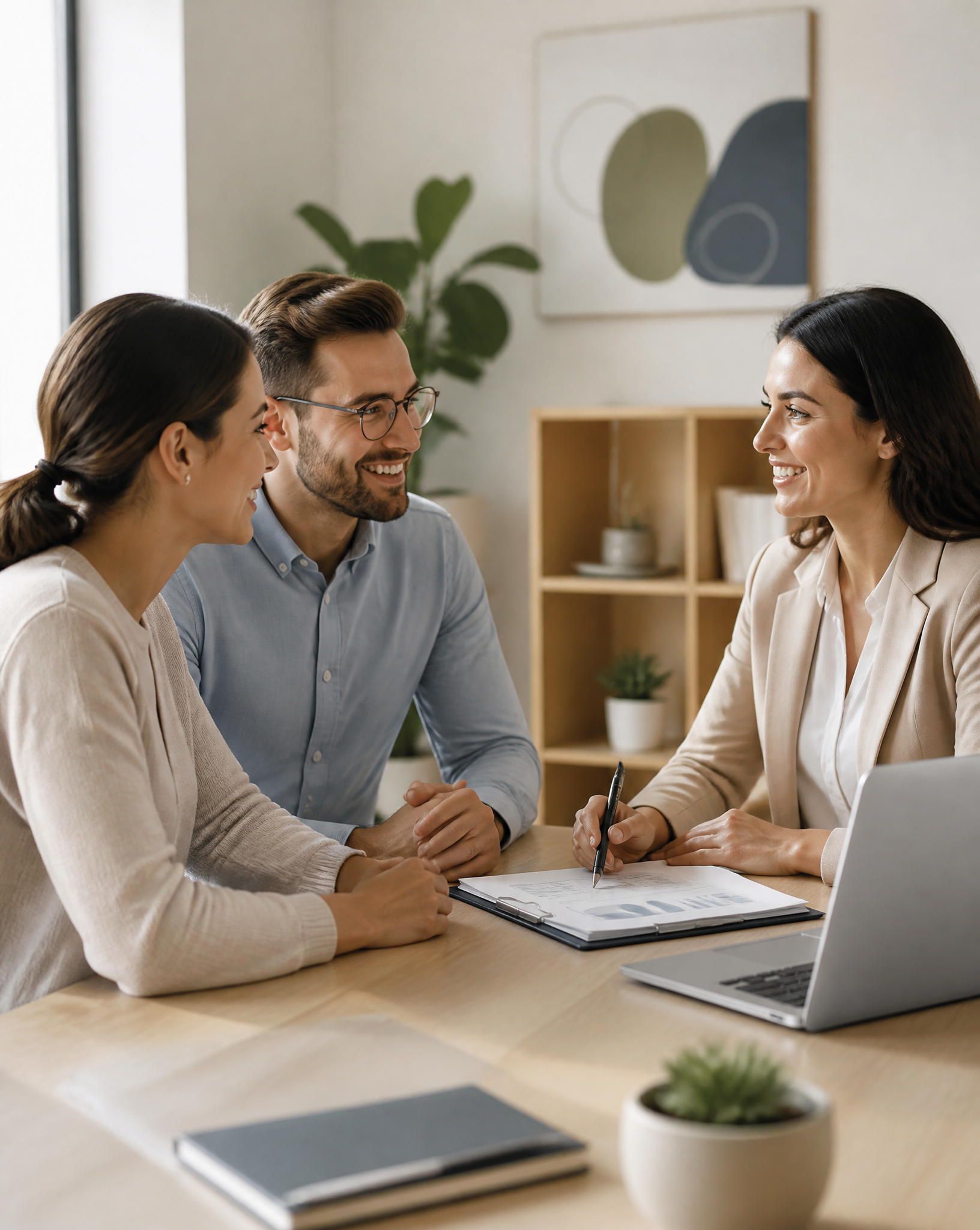 Young Couple Meeting with Financial Advisor