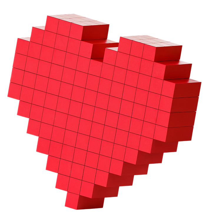 3D Pixel Heart