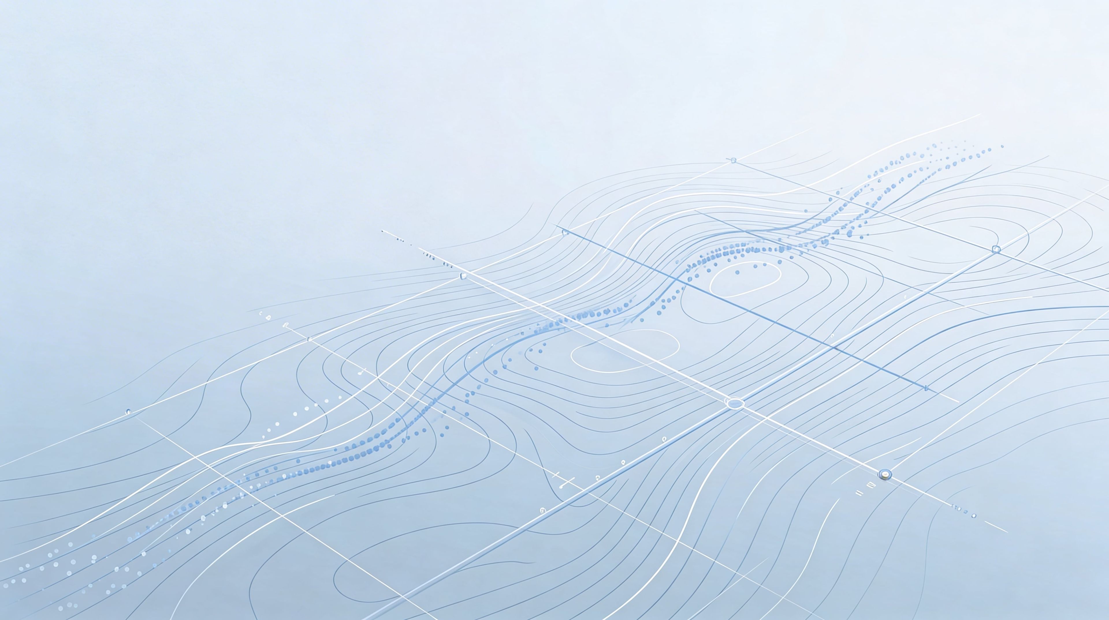 Abstract Blue Data Flow Grid