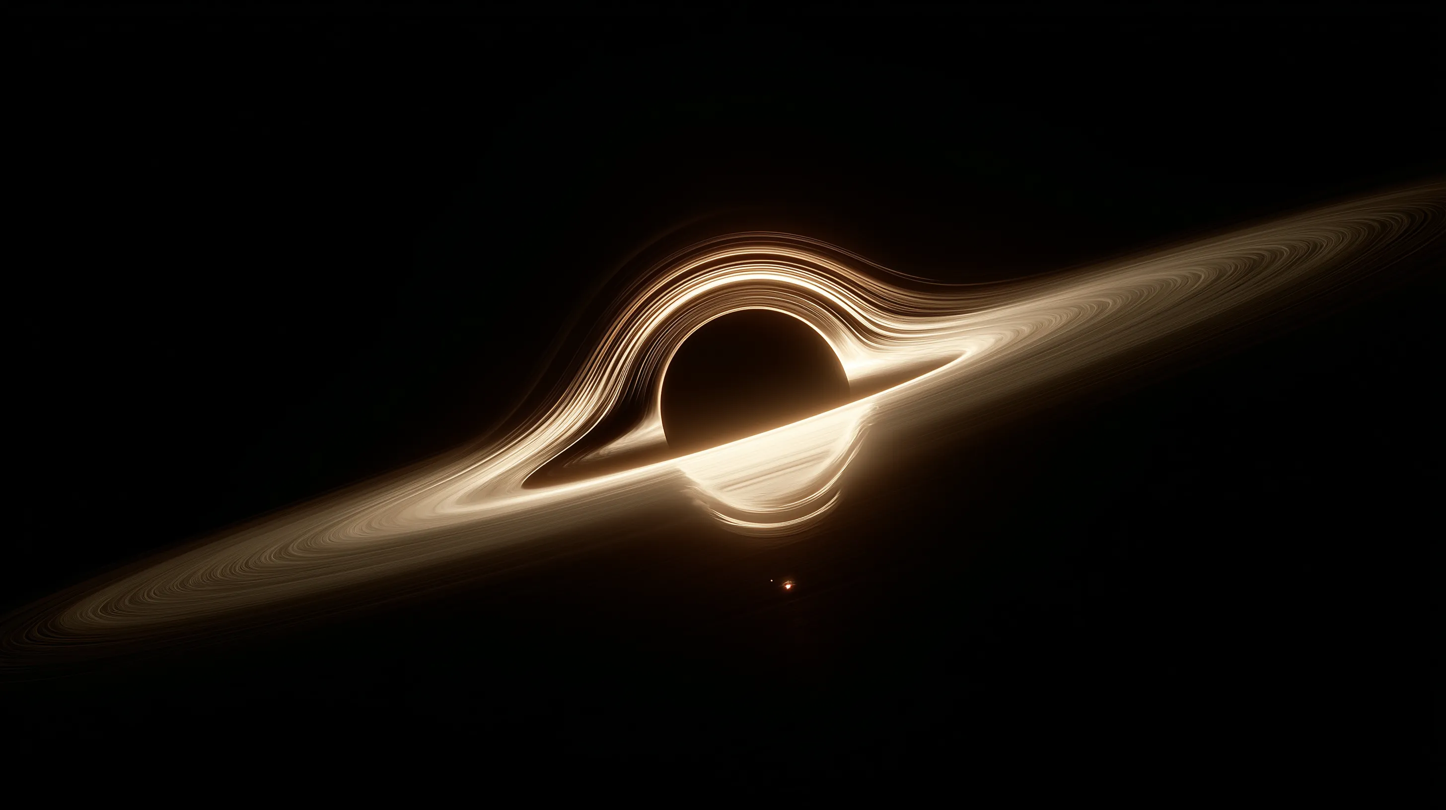 Glowing Black Hole With Accretion Ring