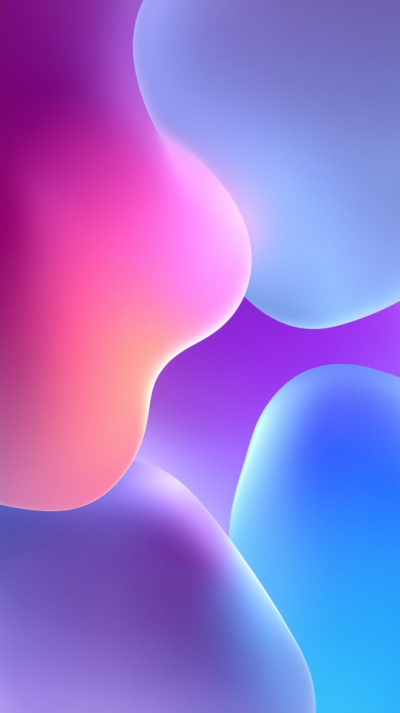 Vibrant Gradient Fluid Abstract Shapes