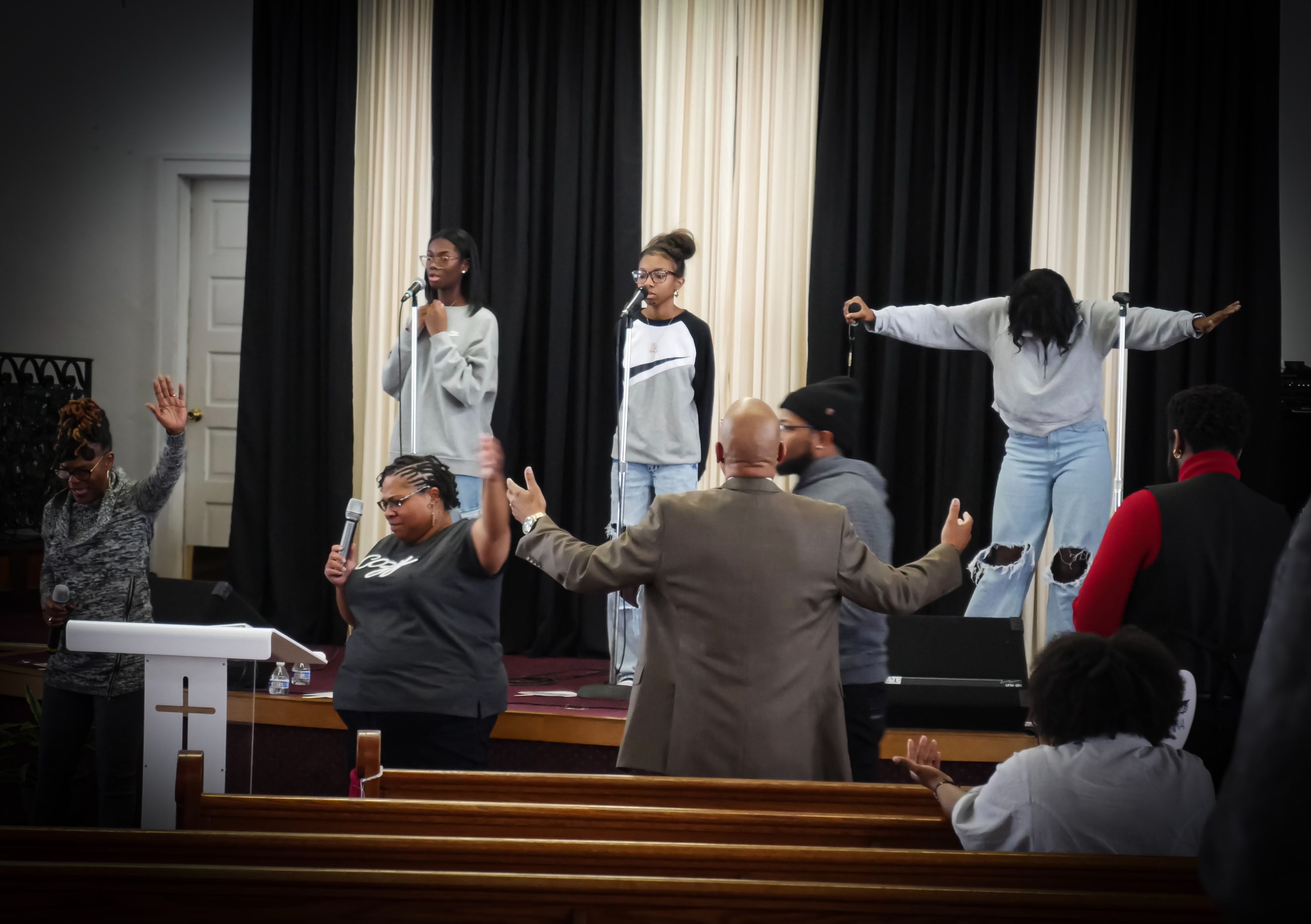 Small group of church members meeting together