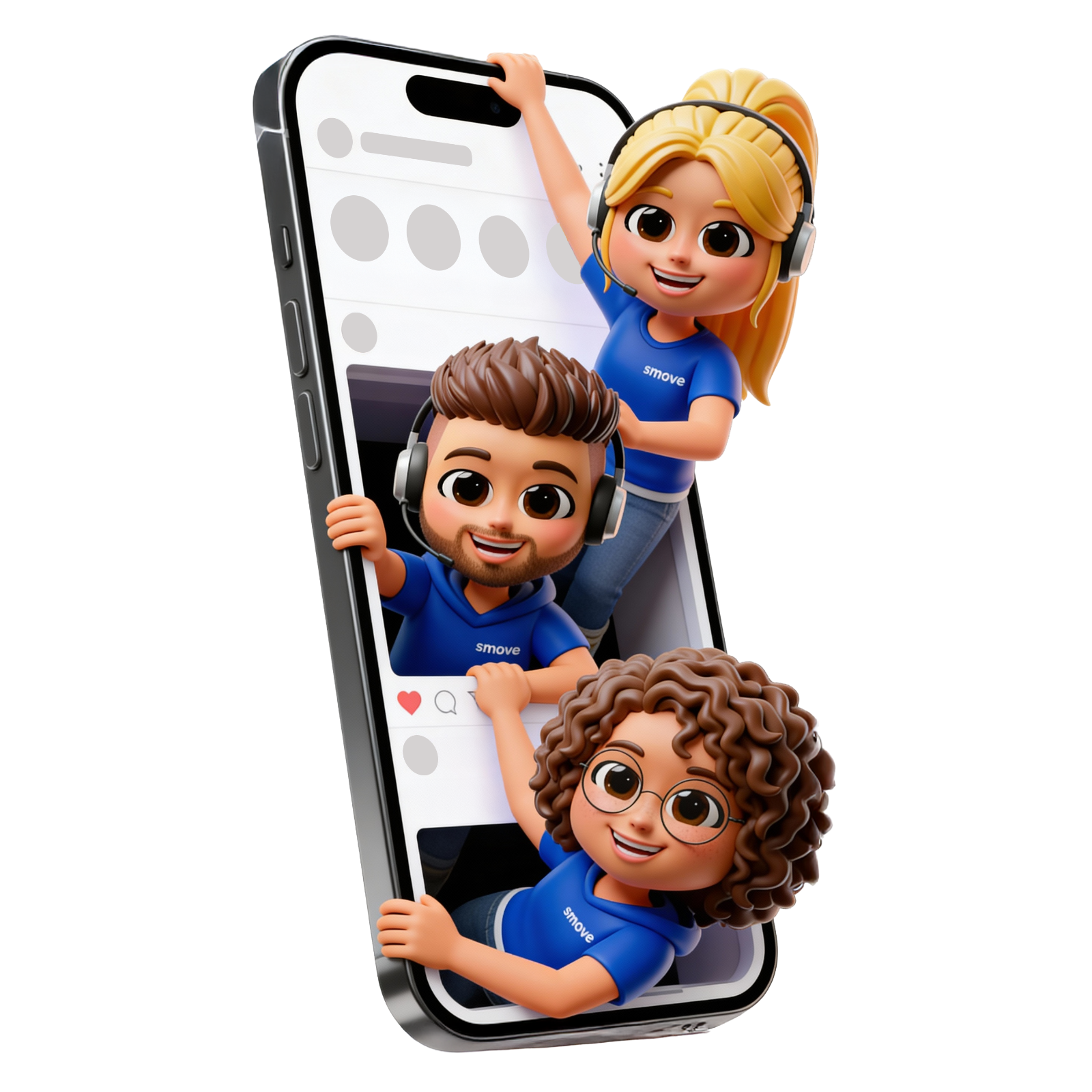 Smove Agents Climbing From Phone