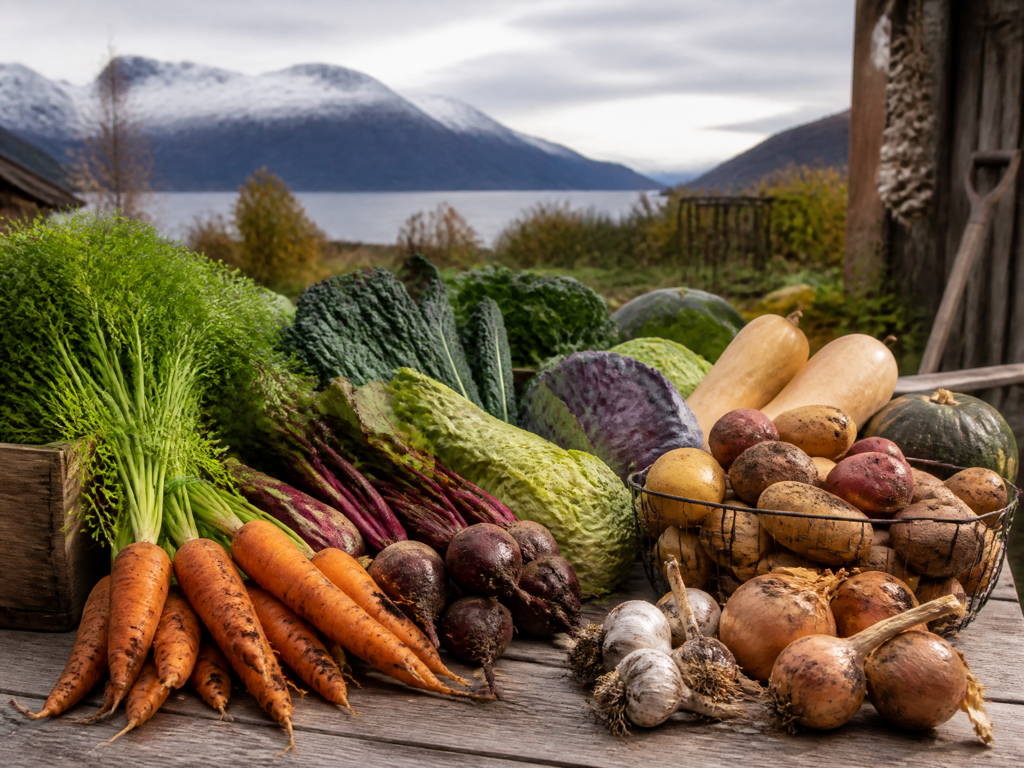 Harvested vegetables