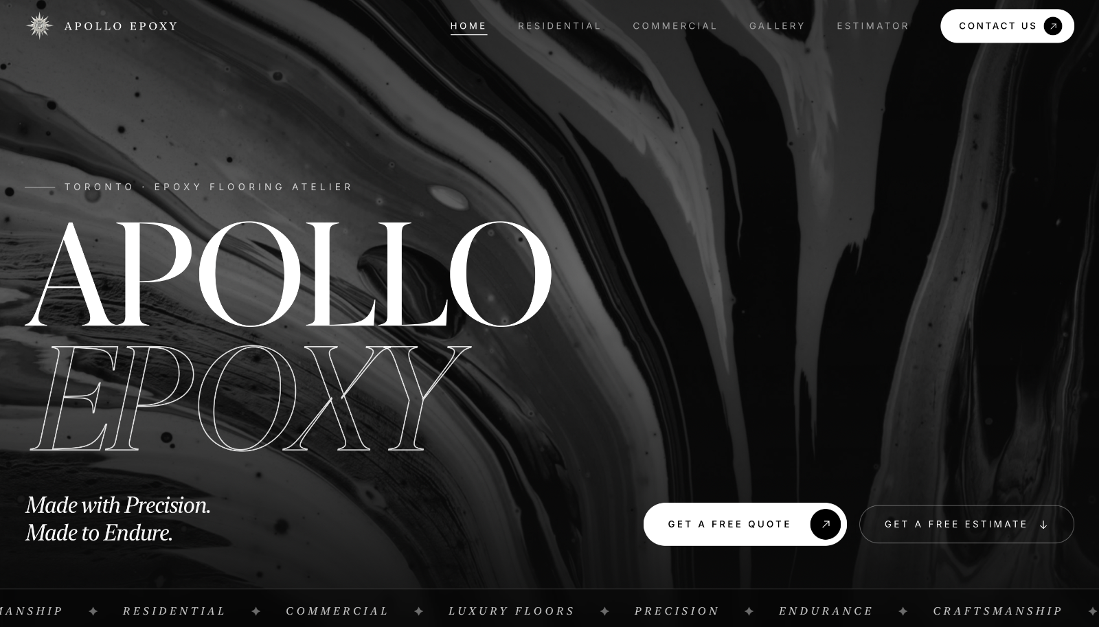 Apollo Epoxy website
