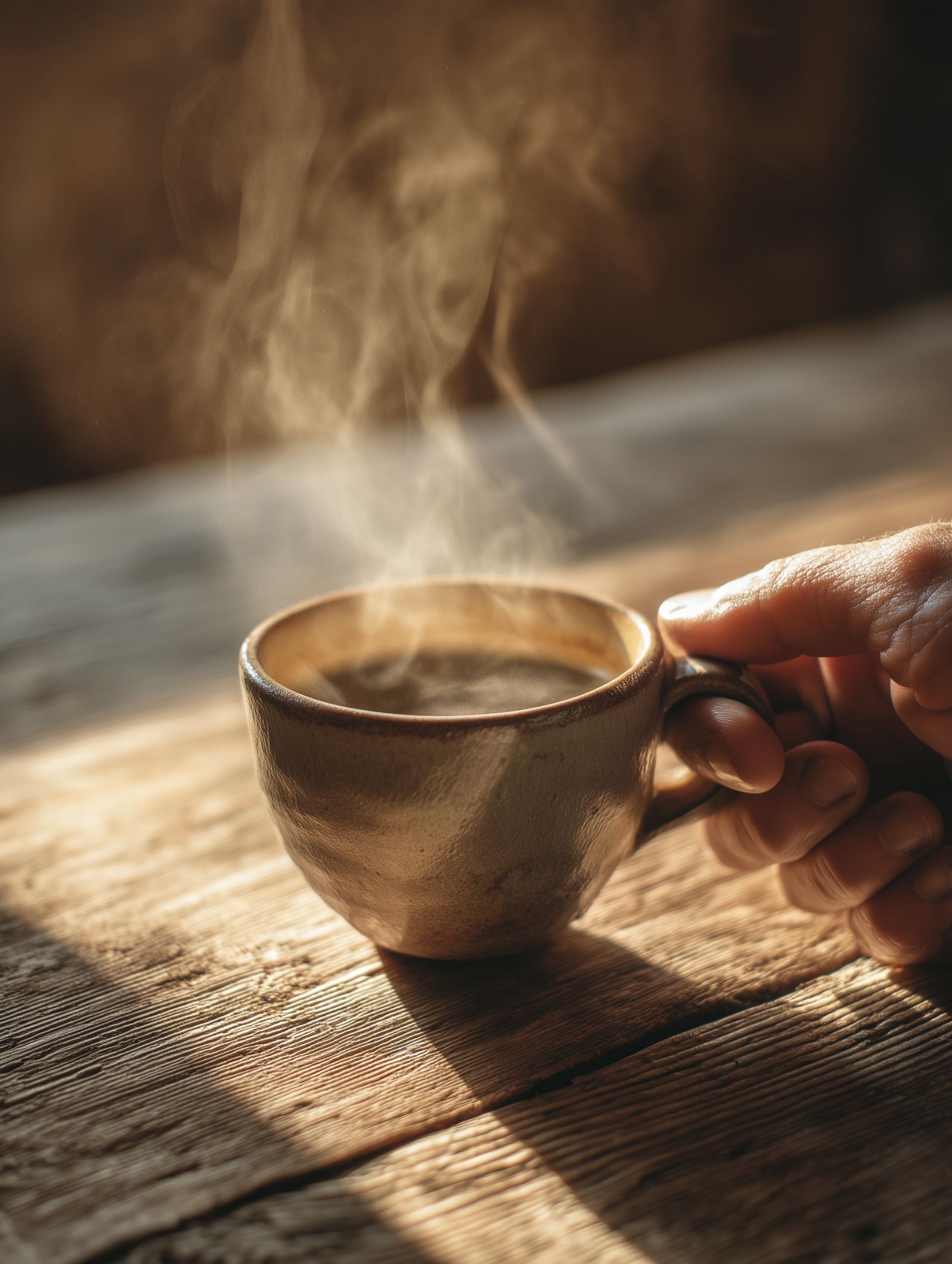 Bolsa de café inspirada en el bosque bajo luz de estudio