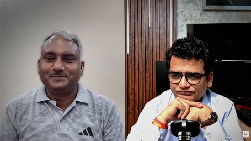 Two Men in a Split-Screen Video Conference