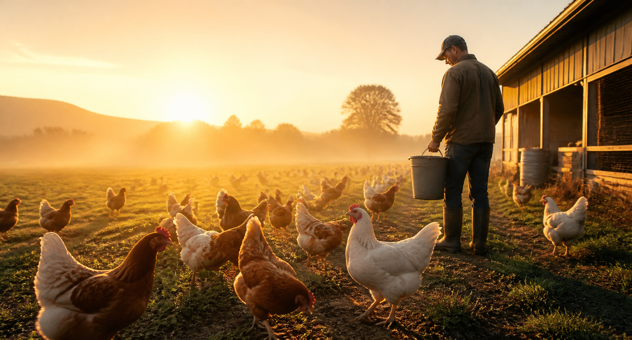 Morning farm atmosphere