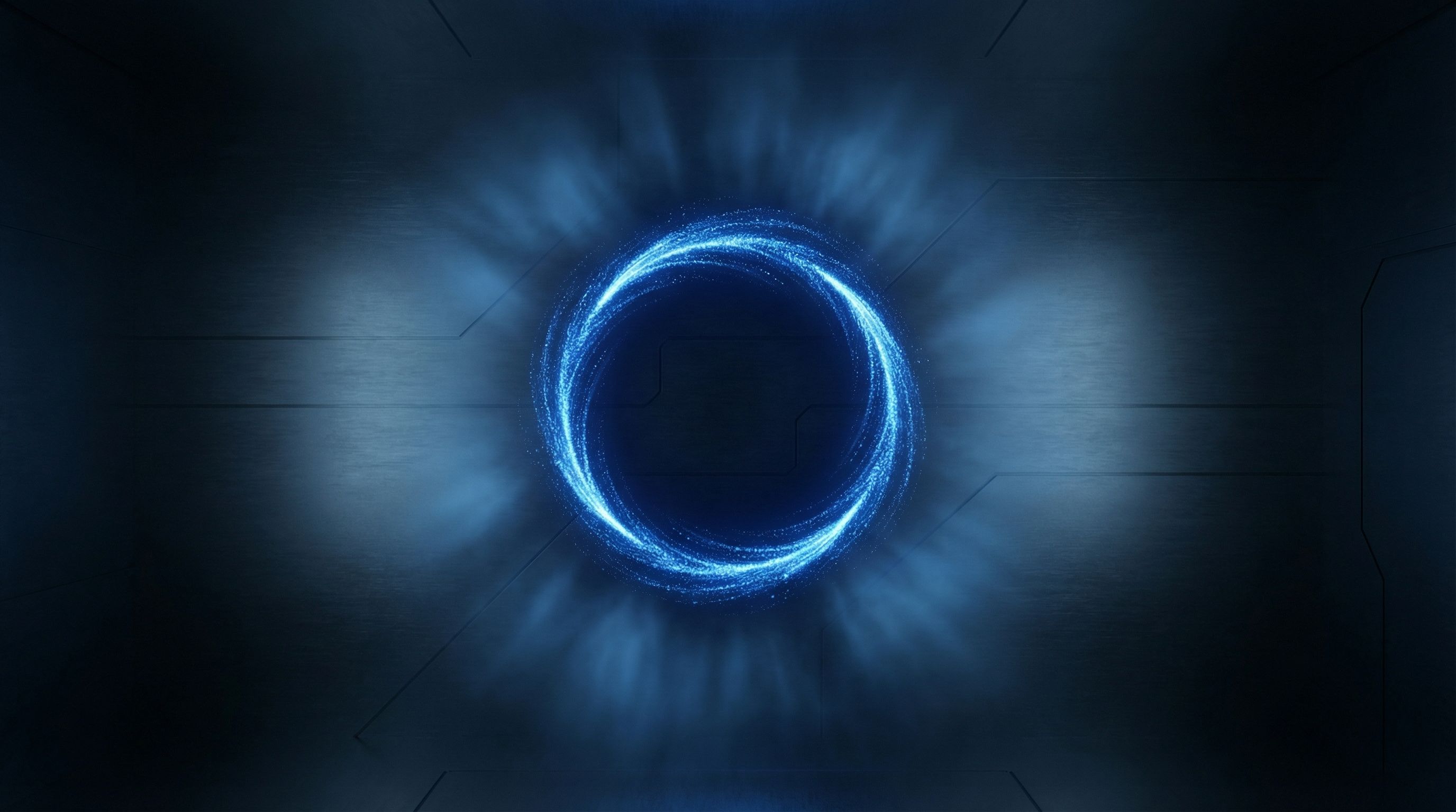 Glowing Blue Energy Ring in Dark Space | Stock Image & Design Asset – Aura