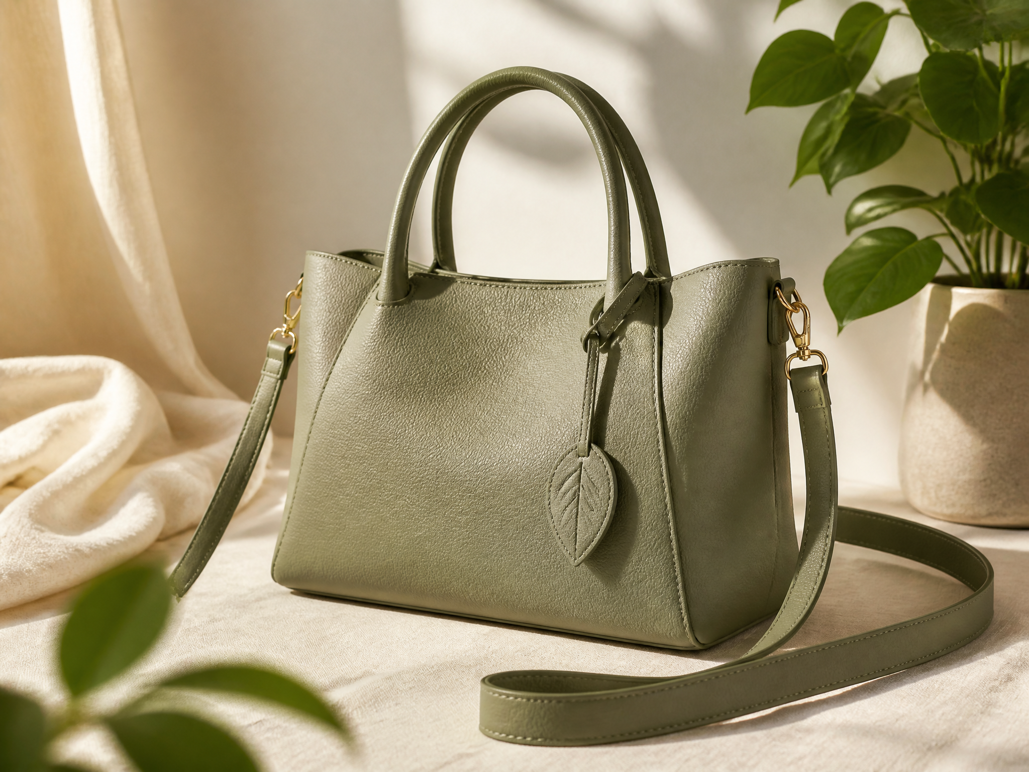 Vegan leather handbag