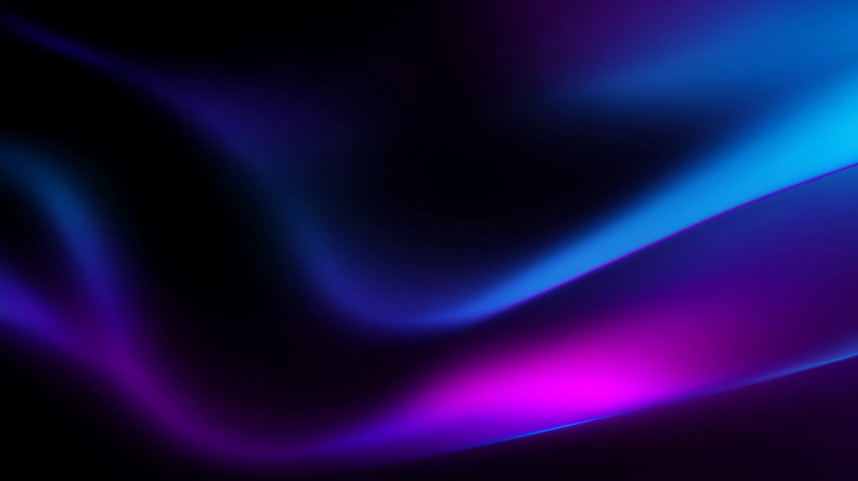 Neon blue and purple abstract gradient waves