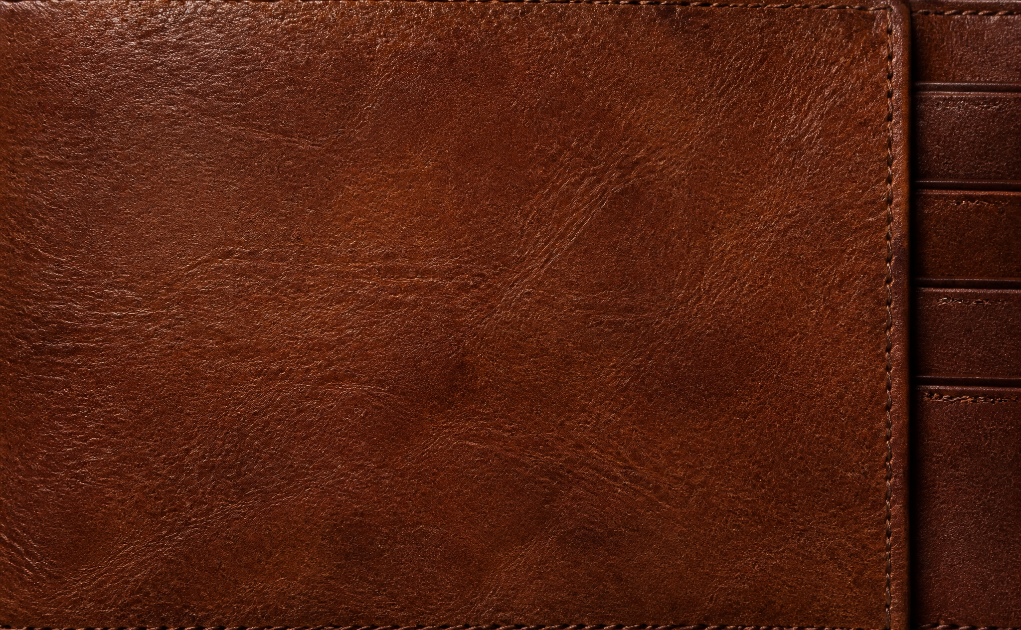 Brown leather wallet texture