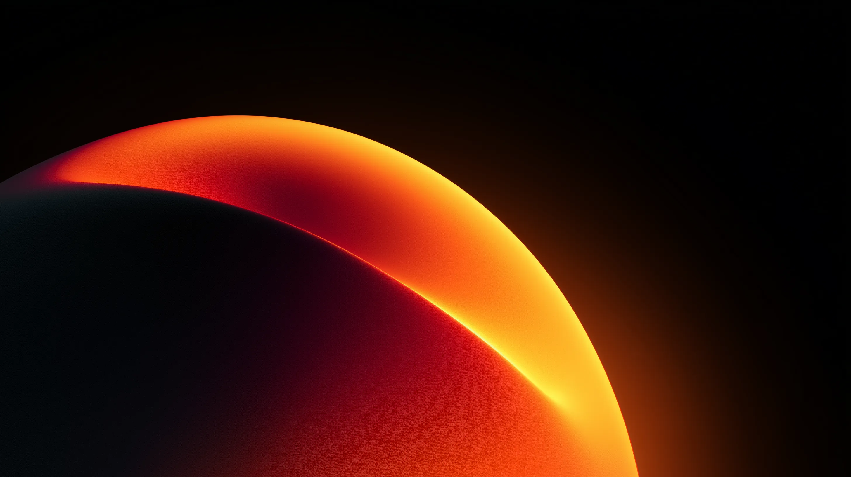 Glowing Abstract Orb on Black Background