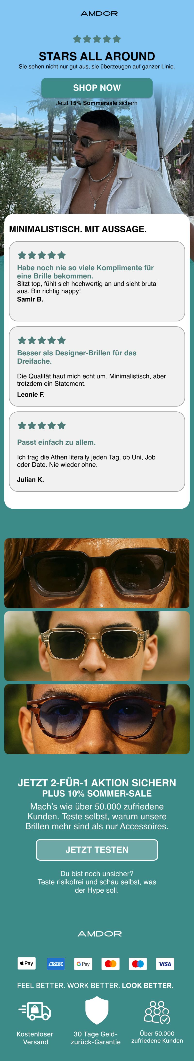 AMDOR Sonnenbrillen-E-Mail