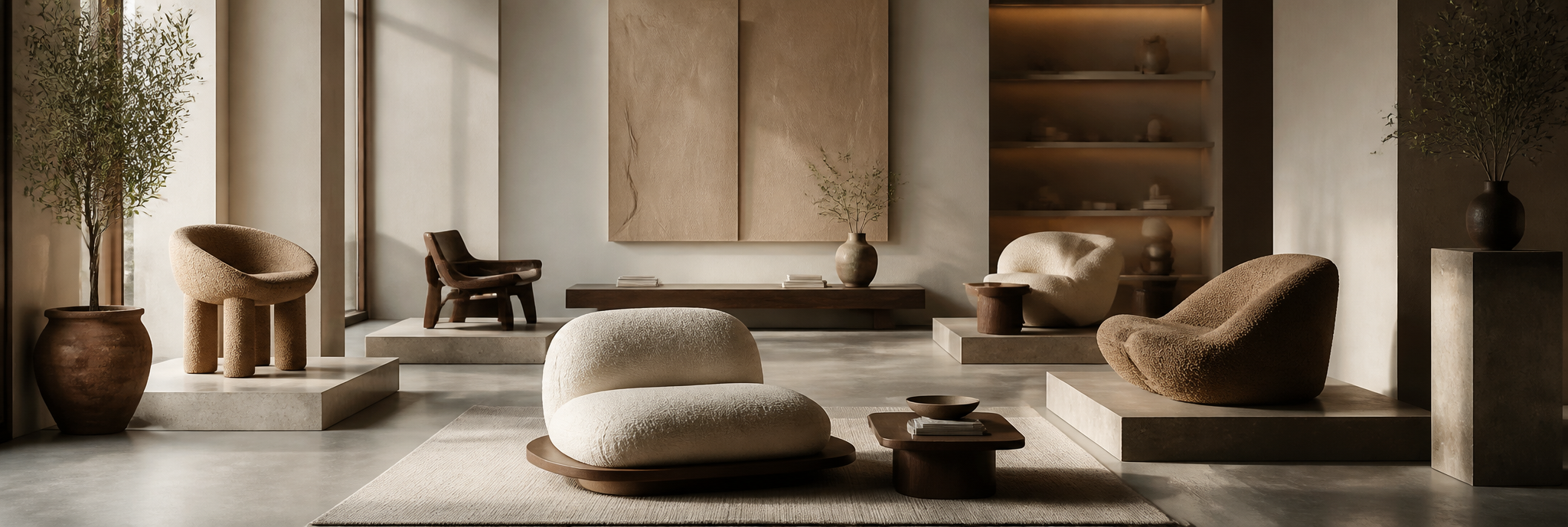 Minimalist Wabi-Sabi Living Room Gallery
